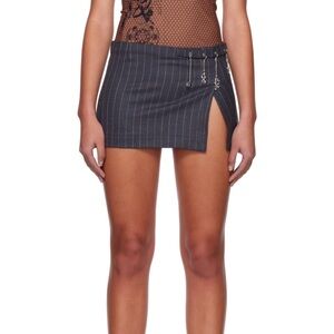 Miaou Gray Micro Miniskirt